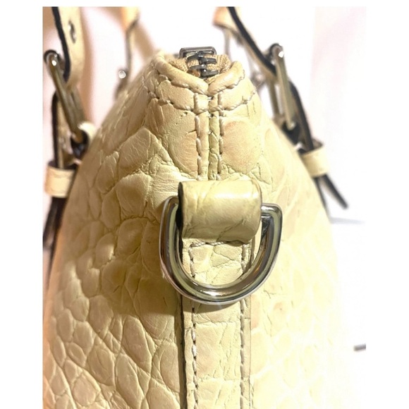 Dooney bourke Cream Croc-Embossed leather satchel Handbag - Picture 4 of 11